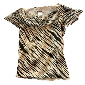 Y2K Zebra Print Women's Blouse